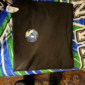 Vans Black Tee with Blue Graphic